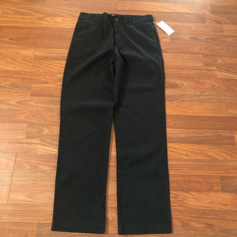 Chaps Boys Black Chino Pants Size 18 NWT